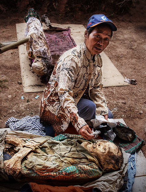 Ceremony of Cleaning Corpses during Ma'nene festival, South Sulawesi, Indonesia - Apr 2016