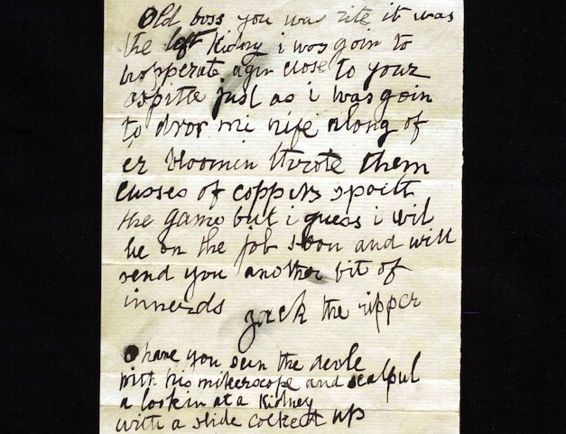 A letter written to the police by someone claiming to be Jack the Ripper. (Photo: PA Photos)