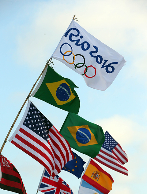 Flags of various nations fly at Copacabana Beach prior to the start of the Rio 2016 Olympic Games. Mandatory Credit: Rob Schumacher-USA TODAY Sports *** Please Use Credit from Credit Field ***at 2016 Maxim Hot 100 Party at the Hollywood Palladium in Hollywood, CA on July 30, 2016.