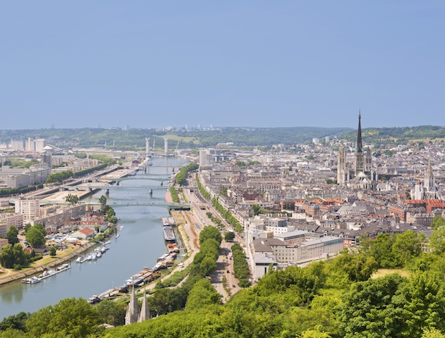The Sena in Rouen in a summer day