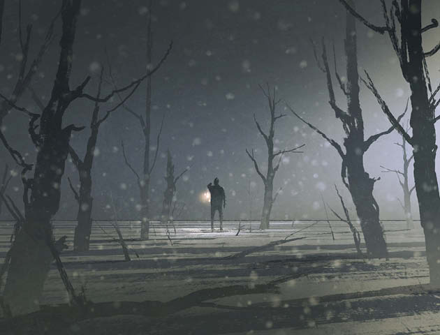 Ghostly figure