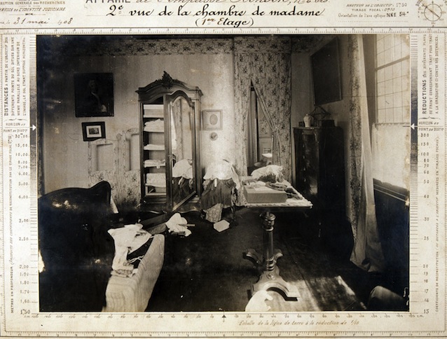 The crime scene at Meg's Paris mansion