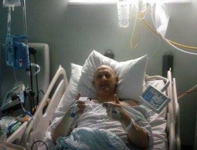 Dad Rob after surgery (Photo: SWNS)