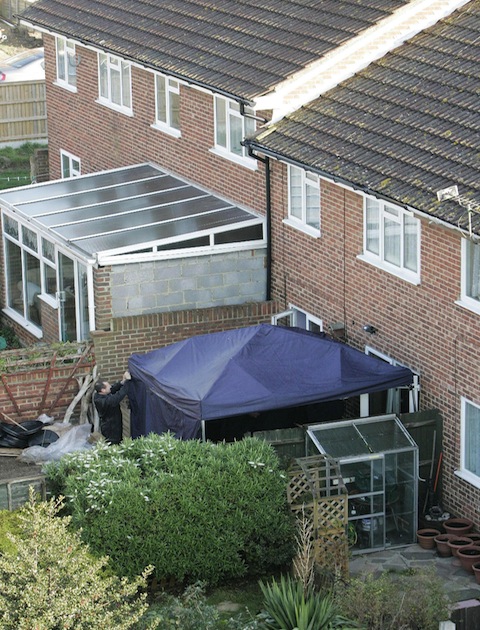 Police from both Essex and Kent forces continue searching the back garden of a house in Margate, Kent where accused killer Peter Tobin previously lived.