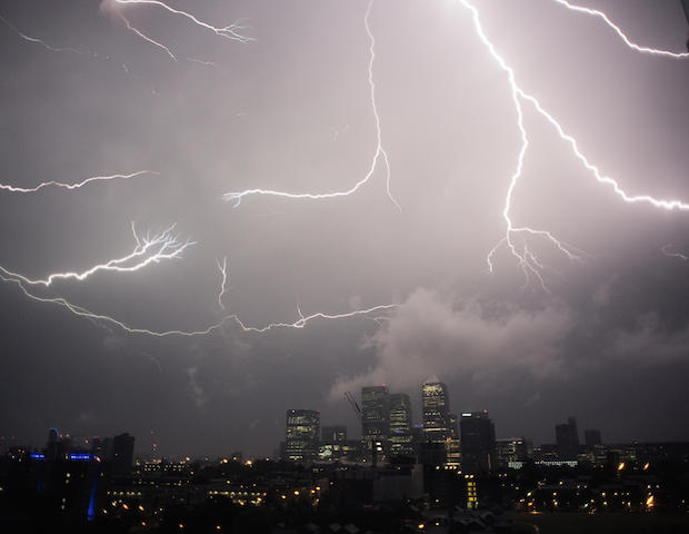 London struck by lightning