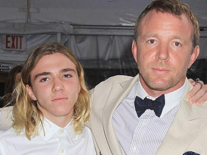 Rocco Ritchie with his director dad Guy