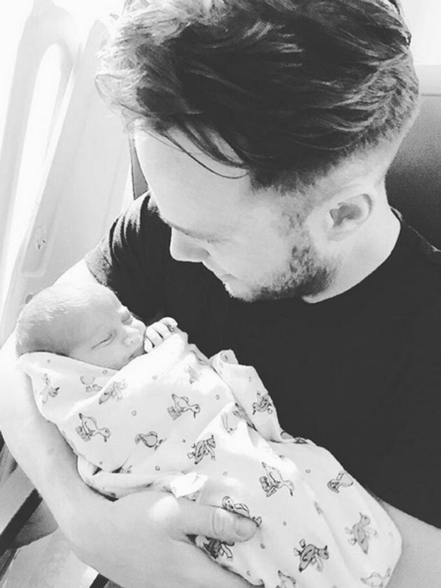 Olly Murs with his nephew, Quinntyn