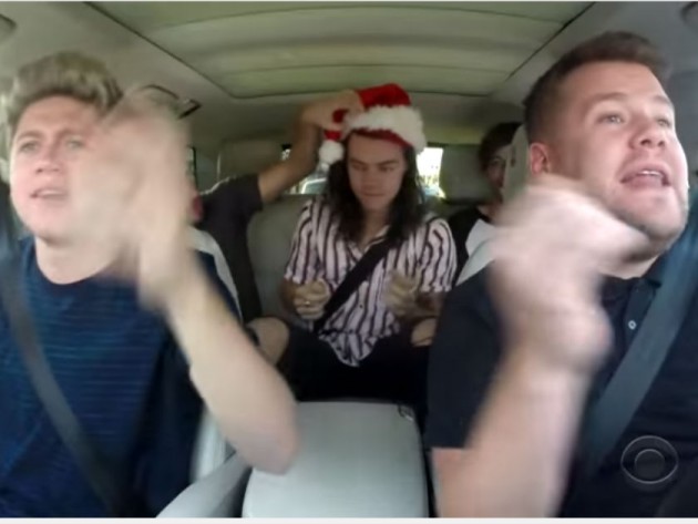 watch james corden does christmas carpool karaoke and harry james corden christmas carpool karaoke