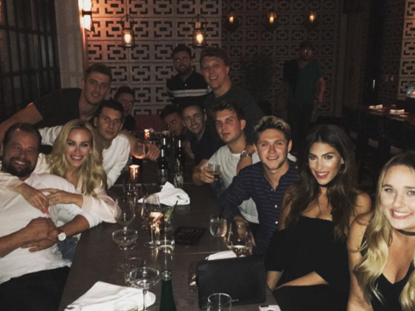 Niall celebrating his 23rd birthday at an Irish pub in Los Angeles.