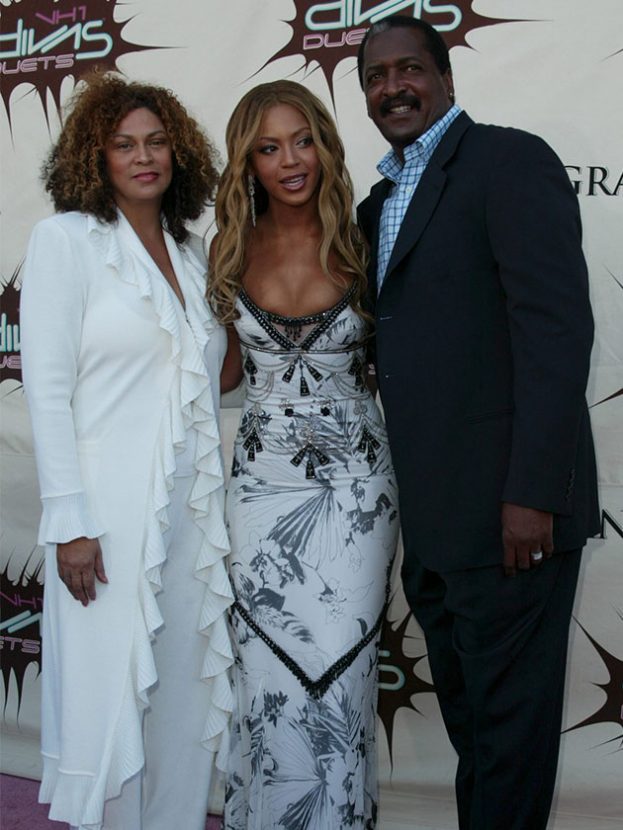 Mathew Knowles with ex-wife Tina and Beyonce