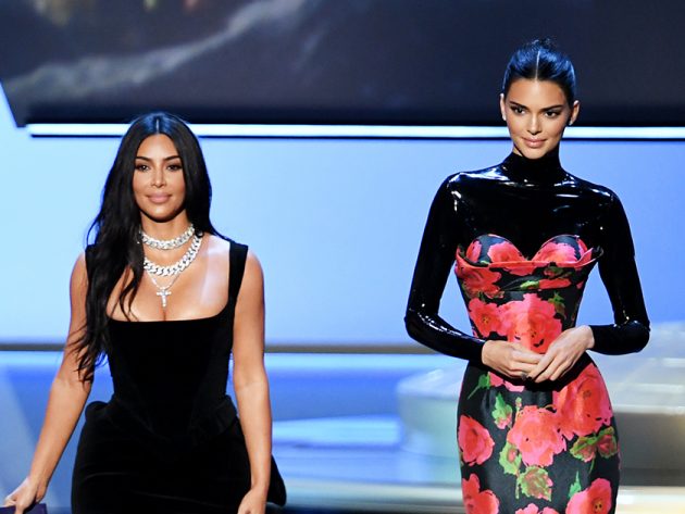 kim kardashian kendall jenner emmys laughed stage