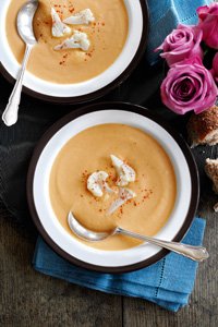 Blitz up this warming cauliflower & cheese soup is packed full of flavour but still low-calorie.