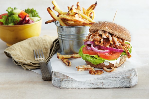 Friends and family will love this delicious chicken burger that comes packed with extra flavours.