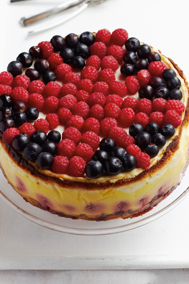 Union Jack baked cheesecake
