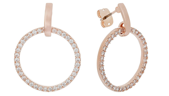 Abbey Clancy S Exclusive Argos Jewellery Range Is Now Available The Rose Gold Colour Cz Circle Drop Earrings Would Make A Great Addition To An Evening Outfit And Match Quite Nicely With Bracelet