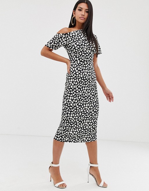 asos black and white dress