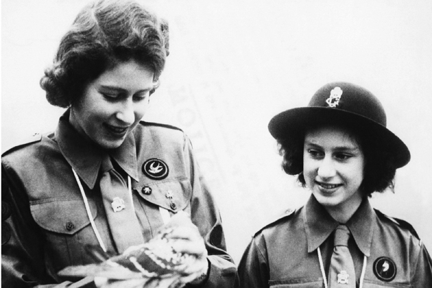 Princess-Elizabeth-and-Princess-Margaret-serving-in-the-Women's-Auxiliary-Territorial-Service,-circa-early-1940s.