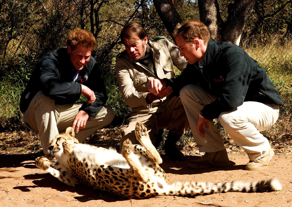 Prince Harry and Prince William visiting The Mokolodi Nature Reserve in Botswana, Africa - 15th June 2010