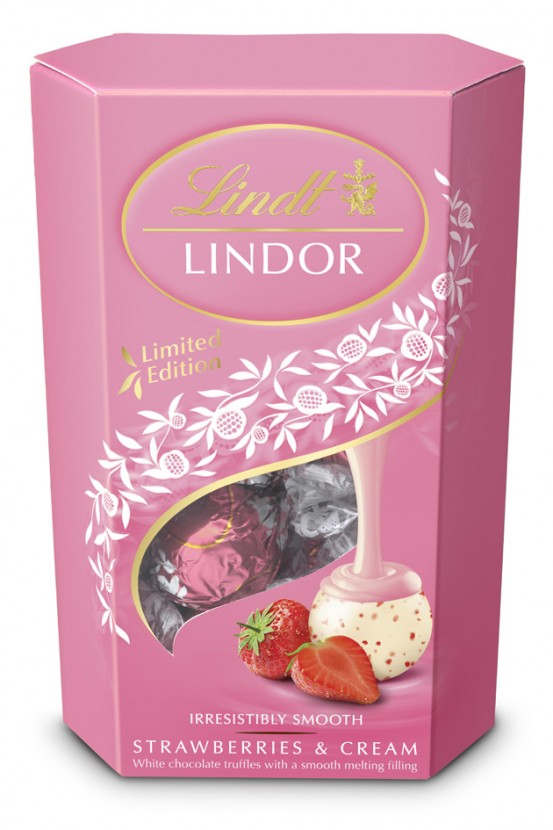These limited edition Lindt Lindor Strawberries and Cream truffles, £4.