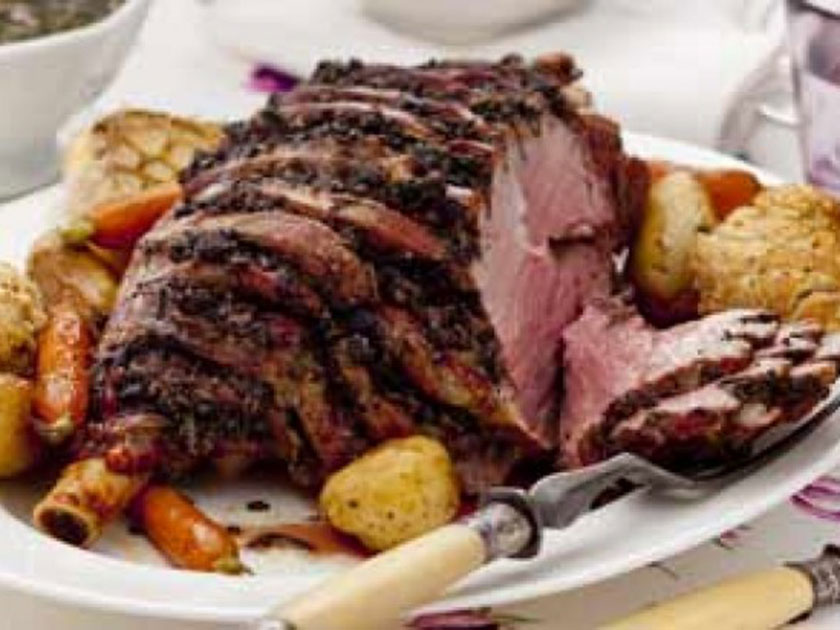 Roast leg of lamb