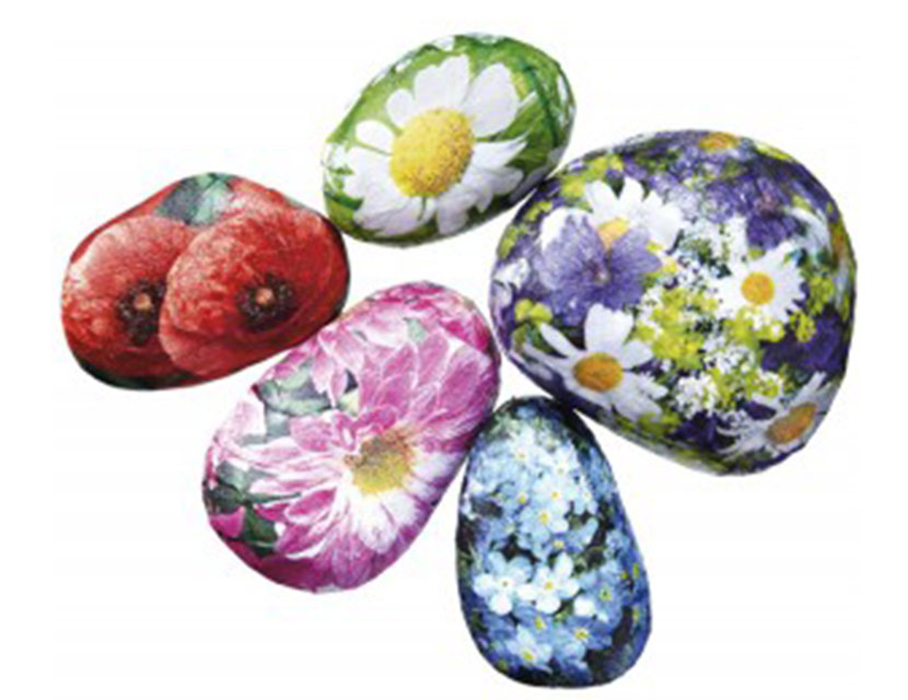 how to make a floral decoupage paperweight
