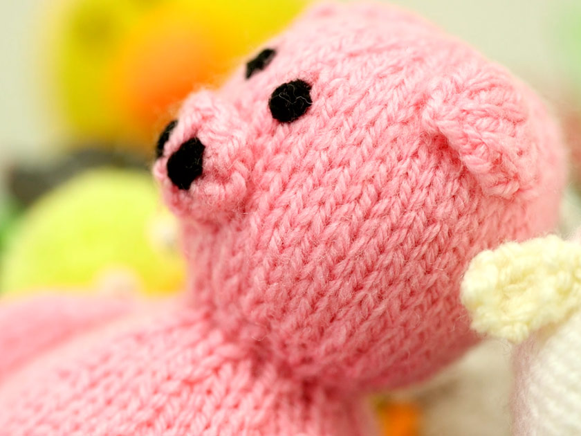 Knitted Farmyard animals knitting pattern by Louise Watling