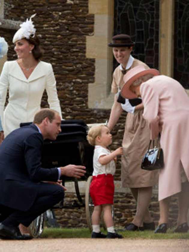 Prince George talks to The Queen