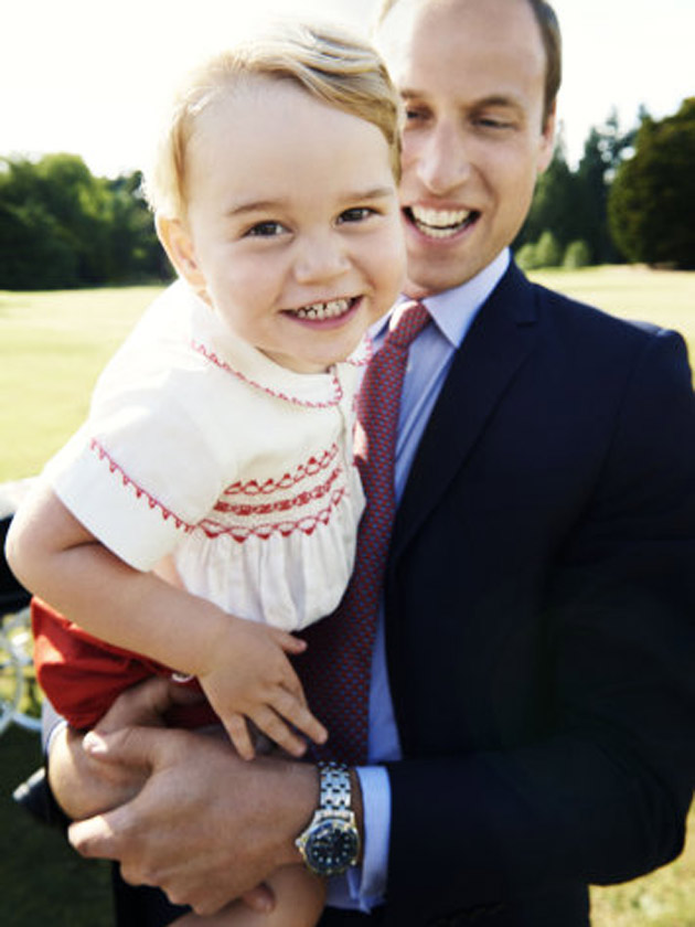 Prince George after Charlotte's Christening