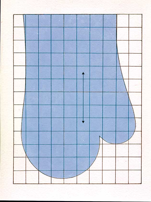 Oven glove template