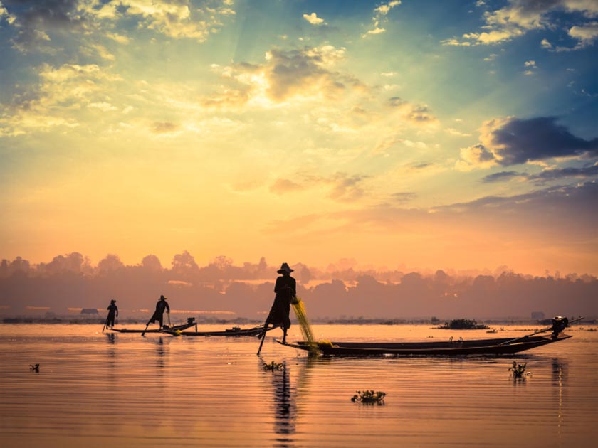Burmese fisherman