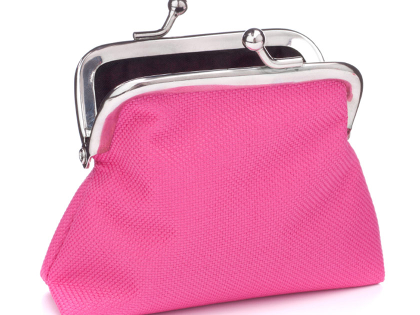 Pink women's purse