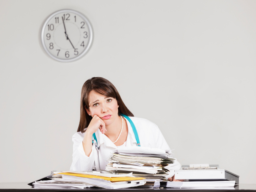 Woman looked pressed for time