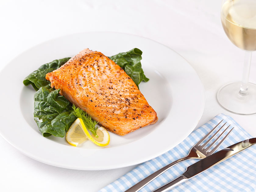 Salmon and spinach