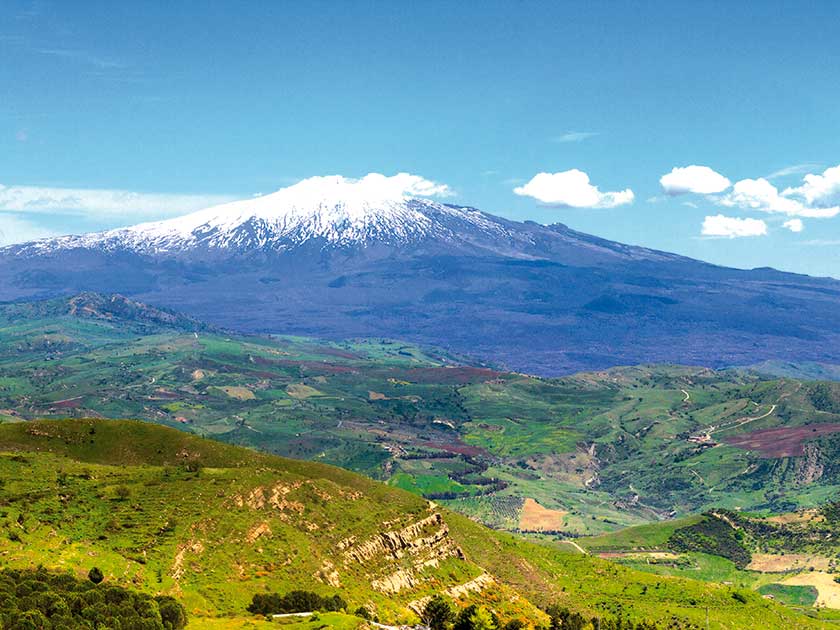 A view of Mount Etna