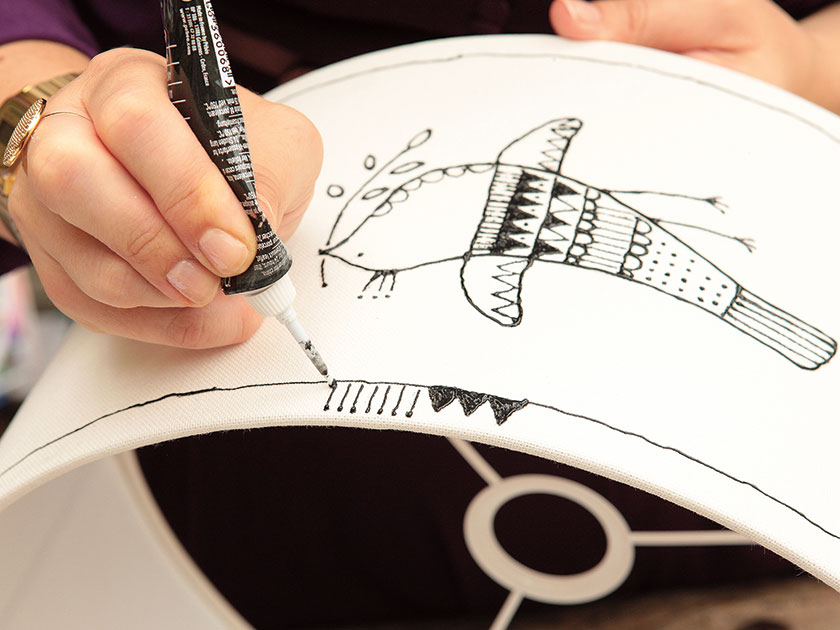 Paint a lampshade in six steps Woman's Weekly