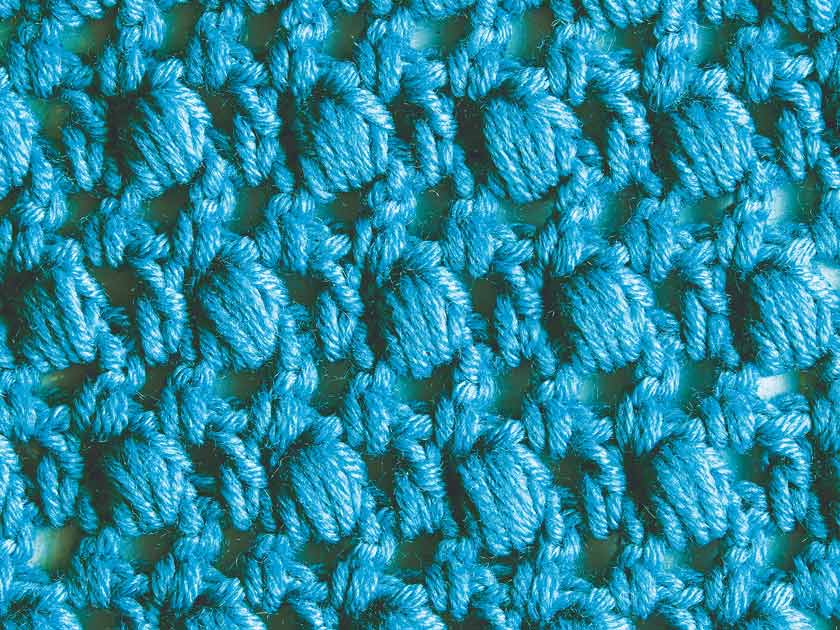 woman's weekly all over puff stitch