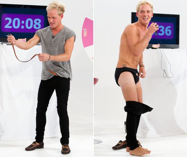 Jamie Laing stripped down to just a pait of pants for the mini TV show