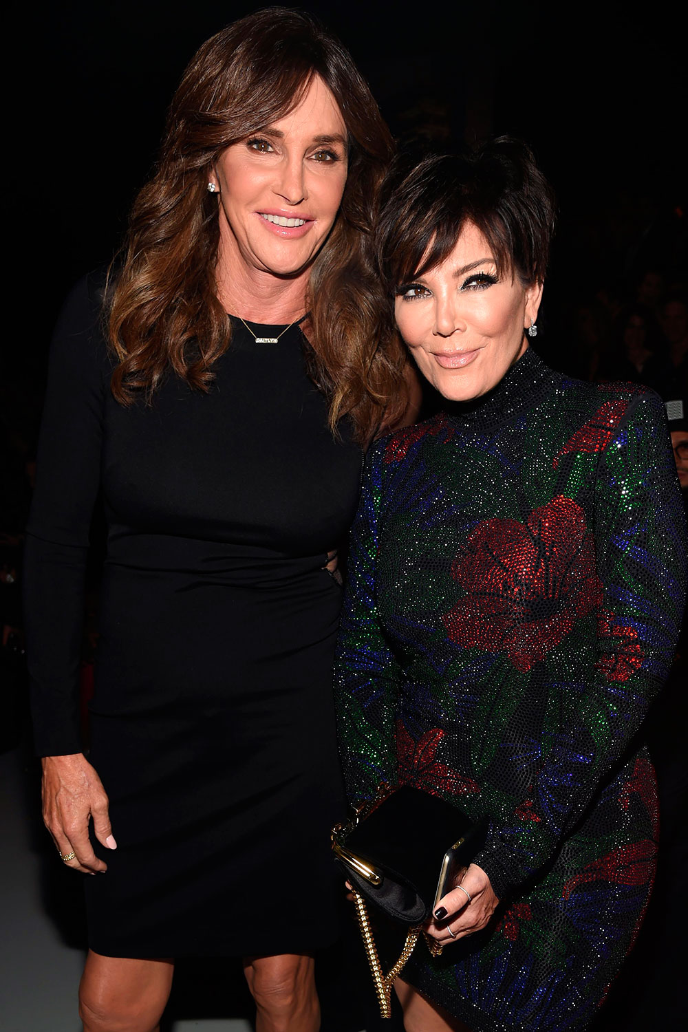 Kris And Caitlyn Jenner Look Like The Best Of Friends At The Victoria's Secret Fashion Show Supporting Their Daughter Kendall Jenner, 2015