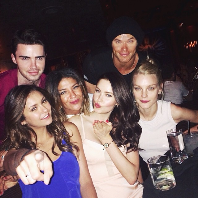Image Credit: Emma Miller (centre) with Mike Miller, Nina Dobrev, Jessica Szhor, Jessica Stam and Kellan Lutz