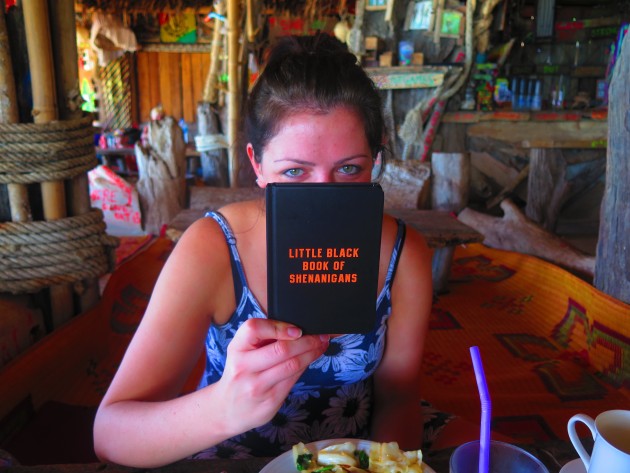 âMy dear travel friend Jen and her little black book - Credit: Lara Lain