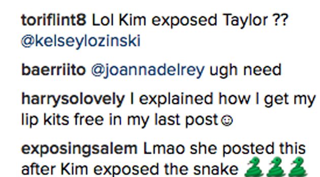 Kylie jenner taylor swift shade