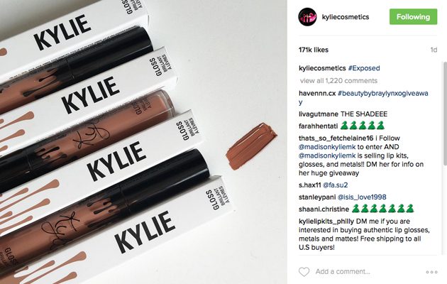 kylie jenner taylor swift shade
