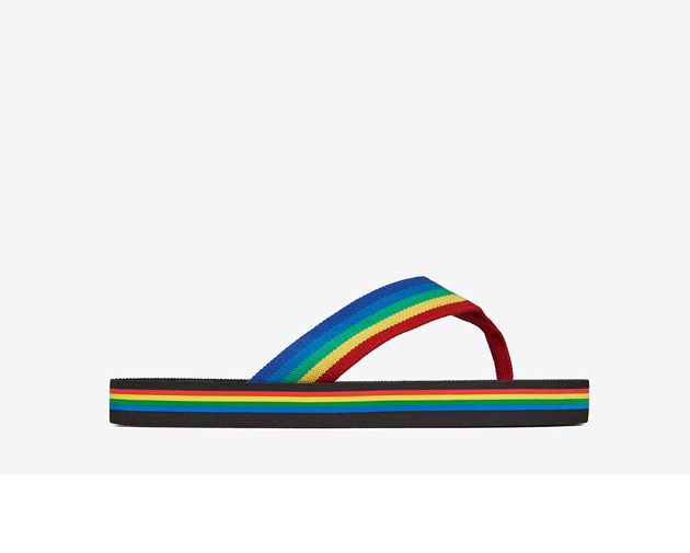 Saint Laurent's rainbow flip flops will set you back a staggering $495