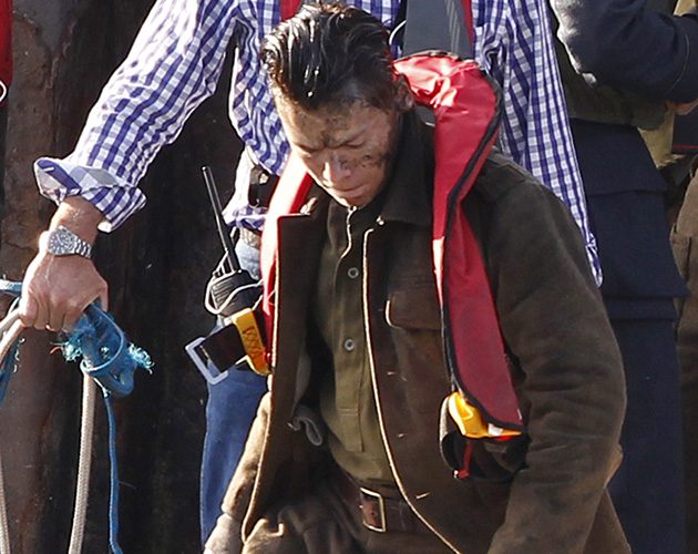 Harry on the set of Dunkirk