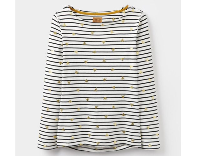Joules gold bee print Breton top, £29.95