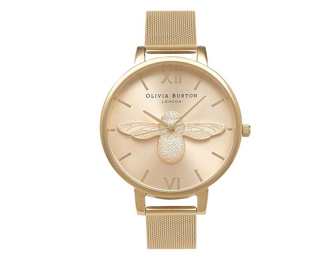 Olivia Burton's bee embossed watch, £155