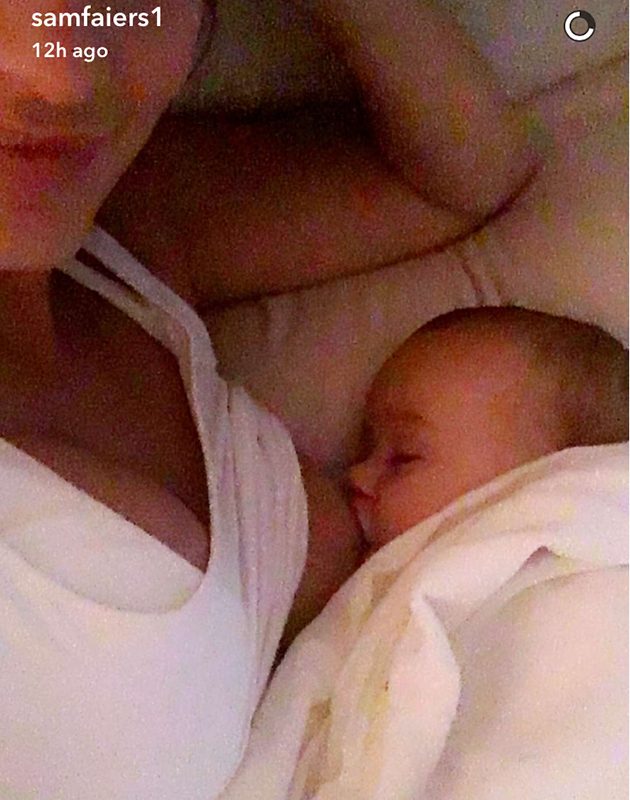Sam Faiers and baby Paul