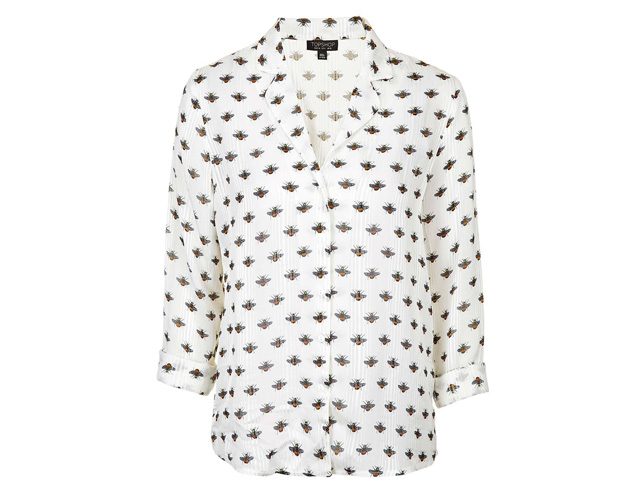 Topshop's bee print pyjama top, £36