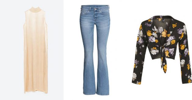 Jeans, £19.99, H&M, Dress, £49.99, Zara, Top, £18, Nobody's Child at Topshop