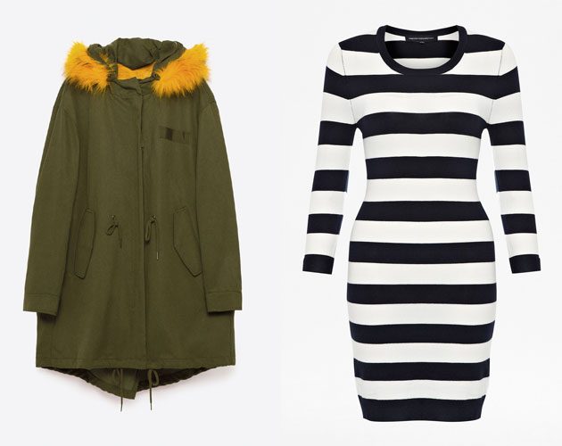 Jacket, £89.50, J. Crew, dress, £55, French Connection